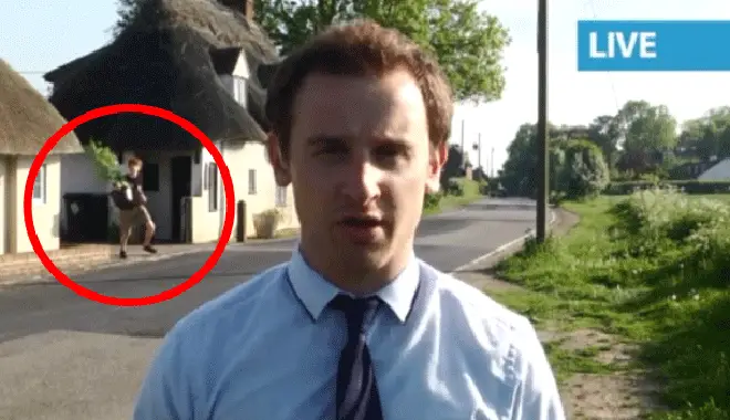 Man caught carrying a suspicious plant live on TV