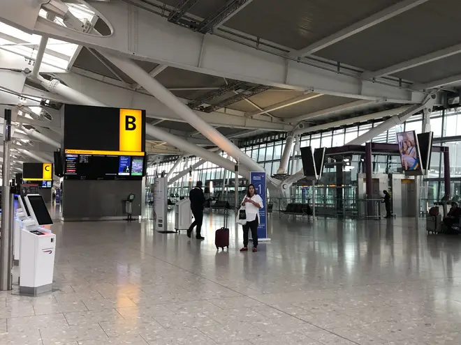 Heathrow Airport was deserted on Monday and Tuesday when very few services ran during the strike.