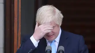 Boris Johnson in Ireland earlier this week