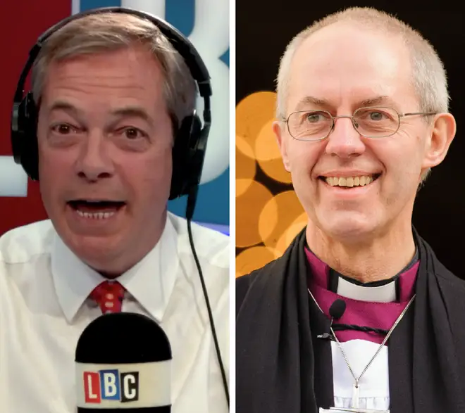 Nigel Farage Justin Welby