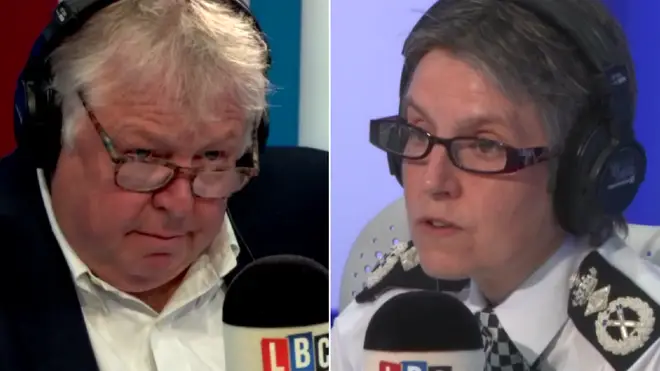 Met Police Commissioner Cressida Dick speaking to Nick Ferrari