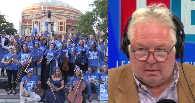 Nick Ferrari heard from a man behind this Brexit flag protest