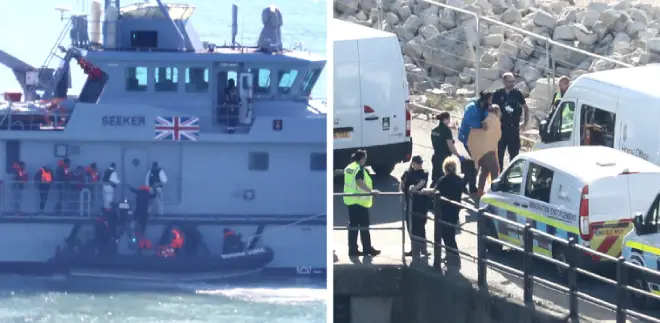 41 migrants have been intercepted trying to cross the channel