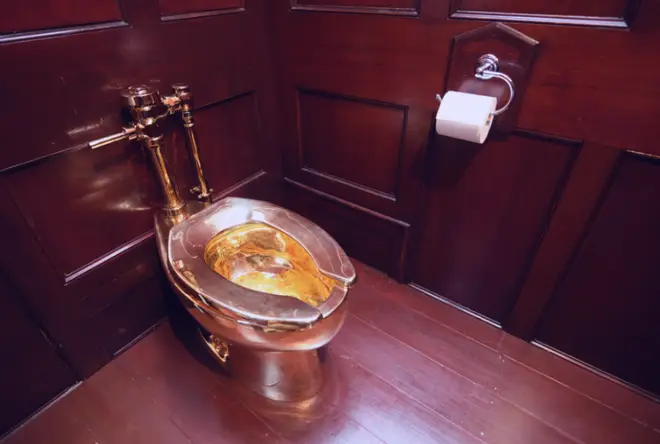 The toilet at Blenheim Palace before it was stolen