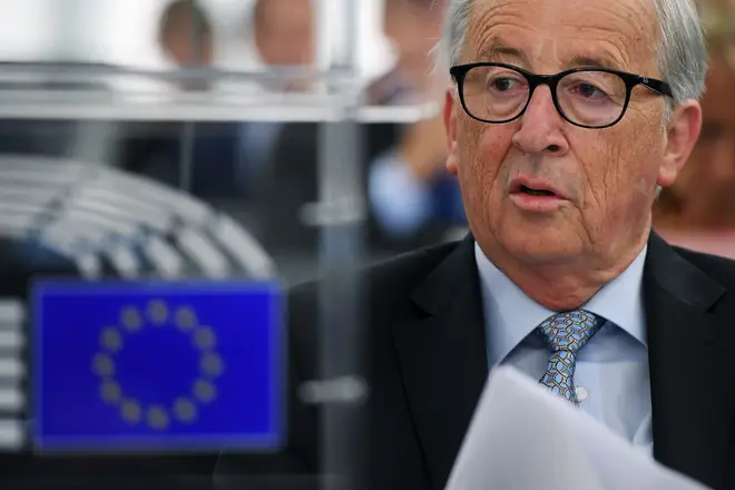 European Commission President Jean-Claude Juncker at the debate in Strasbourg