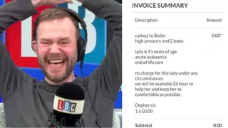 James O'Brien spoke to the UK's most generous plumber