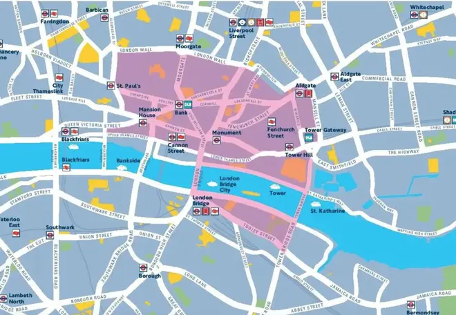 Areas in and around central London will be car free