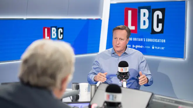 David Cameron speaking to Nick Ferrari on LBC