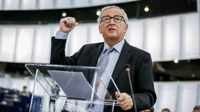 EC President Jean-Claude Juncker addresses the European Parliament