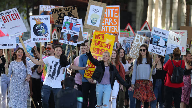 Climate Protesters march in London