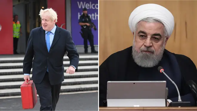 Mr Johnson is due to meet Iranian President Hassan Rouhani tomorrow