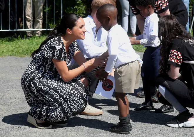 Meghan and Harry visited the centre in an area of south Africa with a high crime rate and poverty level