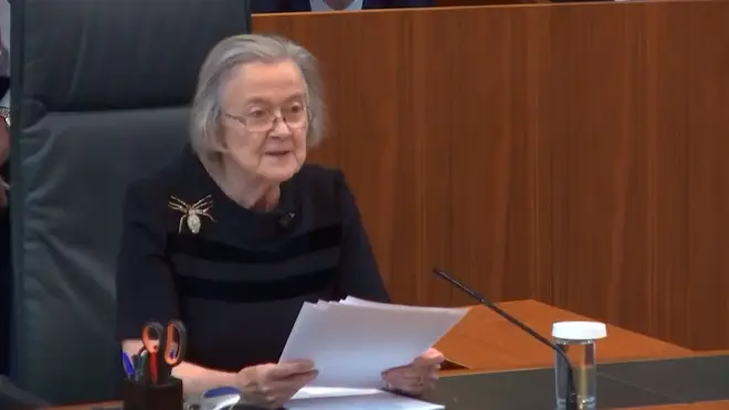 Lady Hale announced the government had been defeated in a unanimous decision