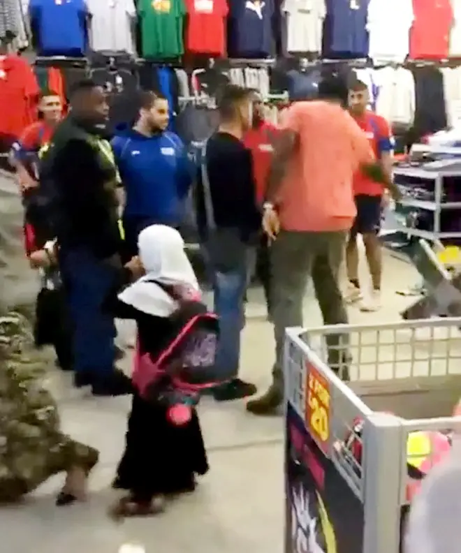 The man's rant was filmed in a Birmingham Sports Direct store on Sunday