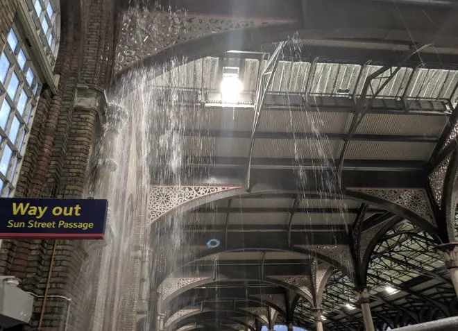 Liverpool Street station experienced severe floods