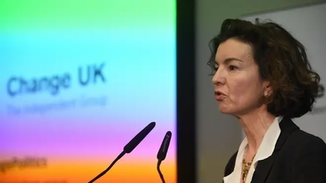 Jessica Simor QC speaking at a Change UK event in April 2019