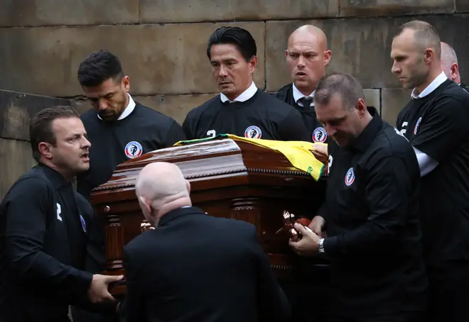 Fernando Ricksen's funeral was held at Wellington Church in Glasgow
