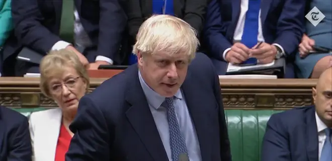 Boris Johnson&squot;s comments were met with shouts of "shame" in the commons