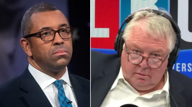 Nick Ferrari grilled James Cleverly over Boris Johnson's use of language