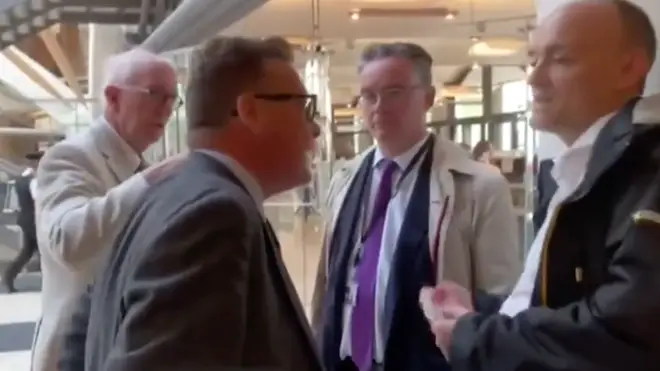 Karl Turner confronts Dominic Cummings in Portcullis House