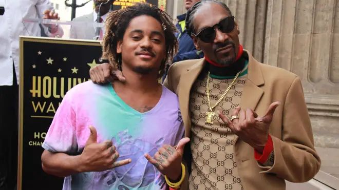 Snoop Dogg and the baby’s father Corde Broadus pictured together in 2018