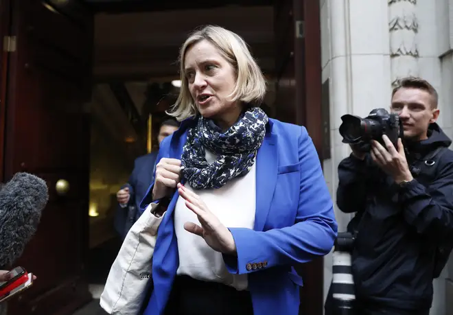 Amber Rudd has today accused the prime minister of using language that incites violence