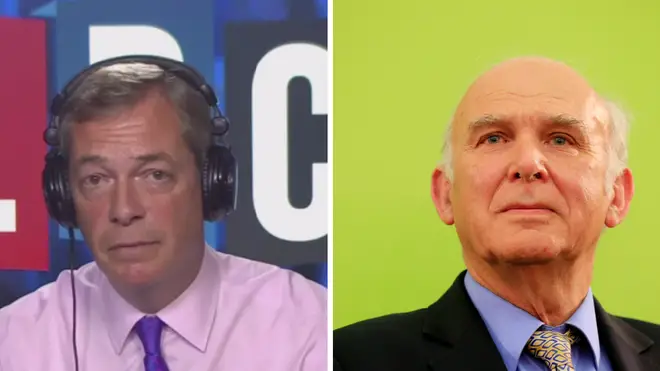 Nigel Farage hits back at Sir Vince Cable's Brexit intervention.