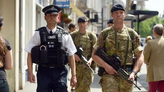 Soldiers were deployed to assist police in the wake of terror attacks in 2017
