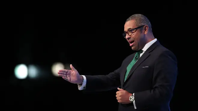 James Cleverly addressed the Tory Party
