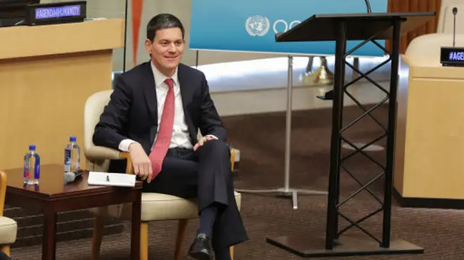 David Miliband at a UN Global Humanitarian Policy Forum in 2017
