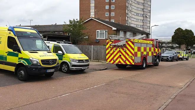 Emergency services were called to the scene at around 2:30pm on Monday