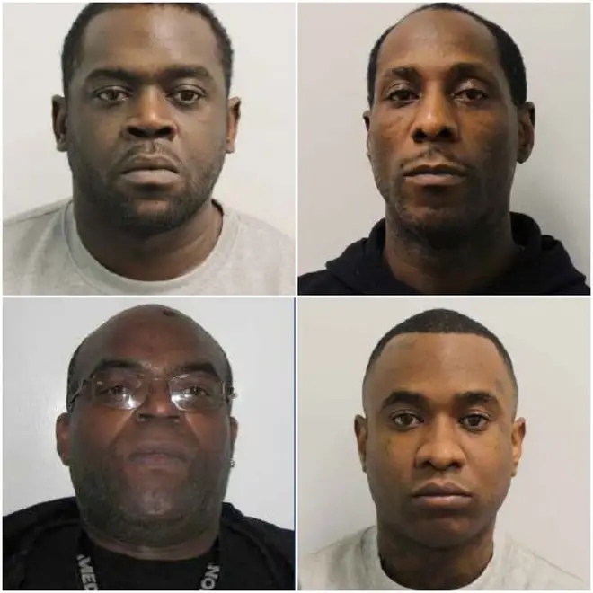The four men have been jailed for a total of 70 years