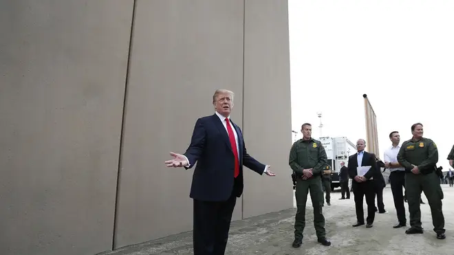 The border wall was one of his key campaign pledges in 2016