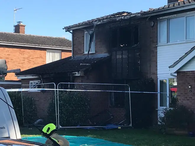 A man and woman have died following a house fire in Suffolk