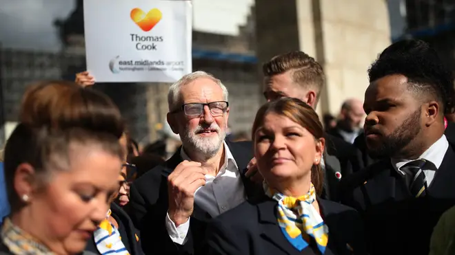 Mr Corbyn joined the protest on Wednesday