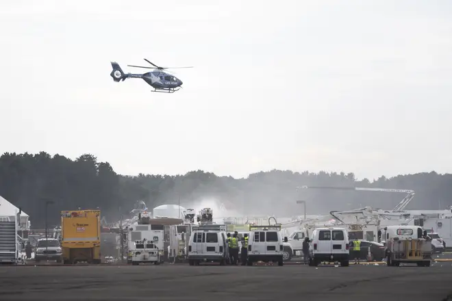 At least five people were killed and nine were injured when a Second World War-era B-17 bomber crashed at a Connecticut airport