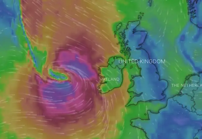 Heavy winds are set to hit parts of the UK and Ireland