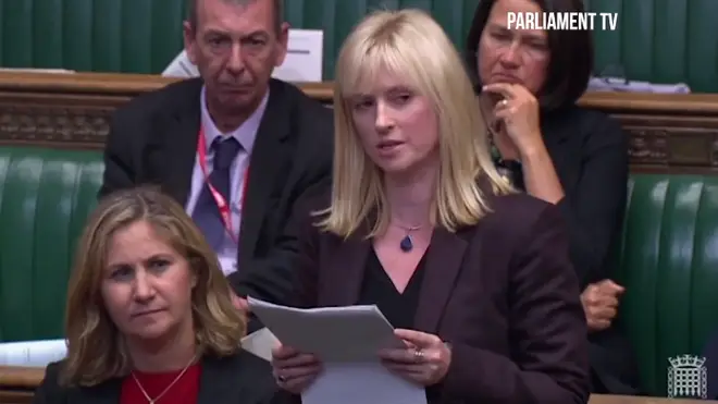 Rosie Duffield delivered her speech in the Commons