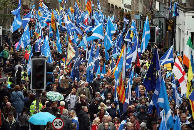People have marched through the streets of Edinburgh in protest