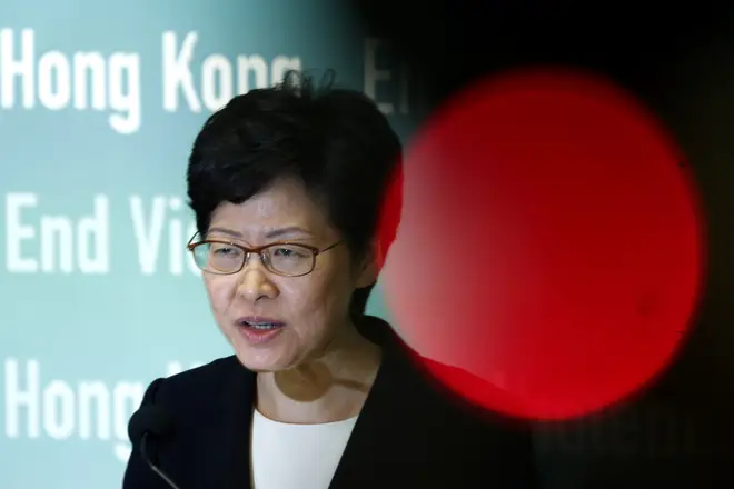 Carrie Lam said Hong Kong is "semi-paralysed" by the violence