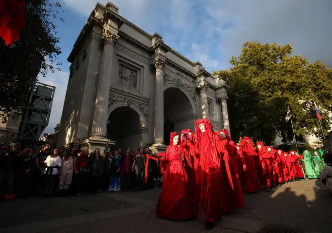 The opening ceremony at Marble Arch on Sunday