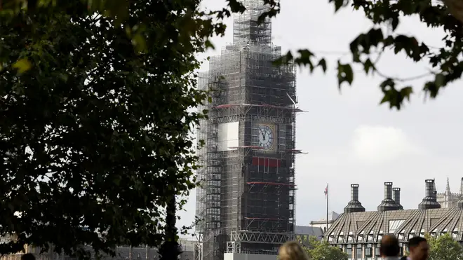 The spire of Elizabeth Tower will be unveiled from Monday