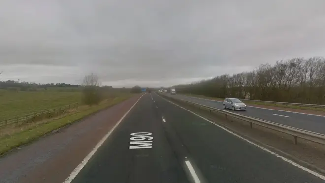 The crash took place between junctions 4 and 5 of the M90