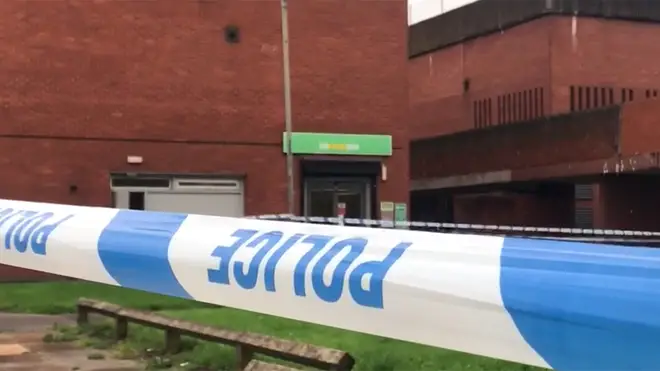 Police are investigating after a security guard was stabbed at a job centre