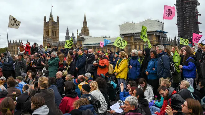 Protesters blocked Westminster Bridge on Monday