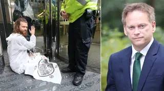 Grant Shapps heard protesters had glued themselves to his department live on LBC