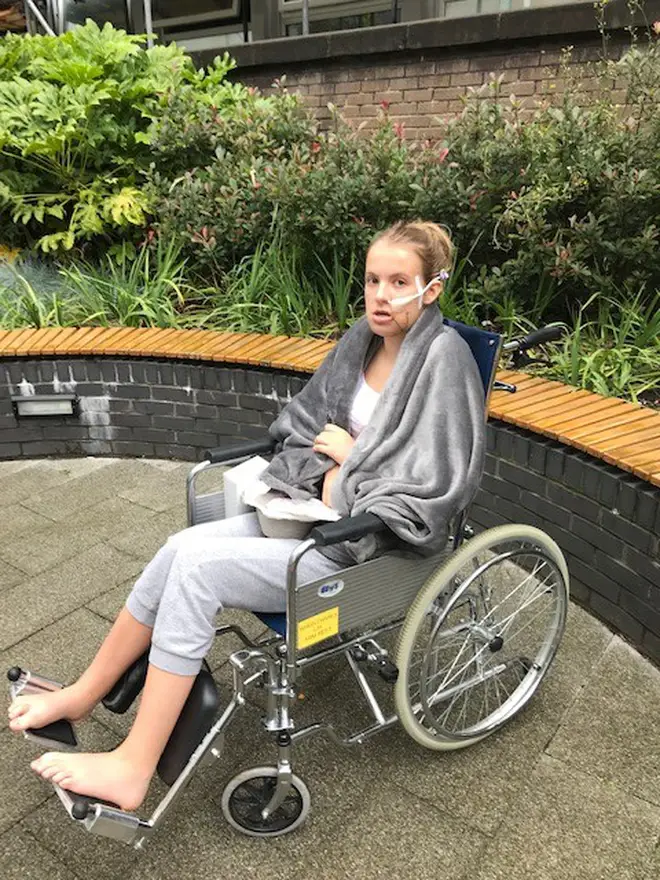 Emily pictured during her treatment