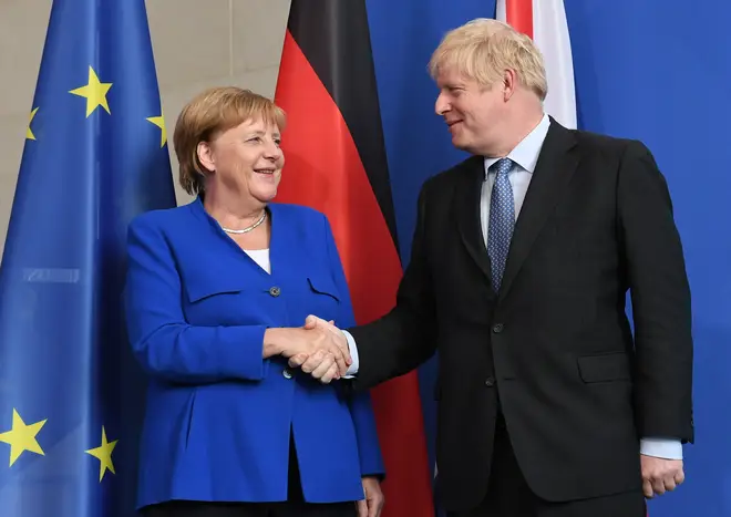 Boris Johnson and German chancellor Angela Merkel met today in Berlin