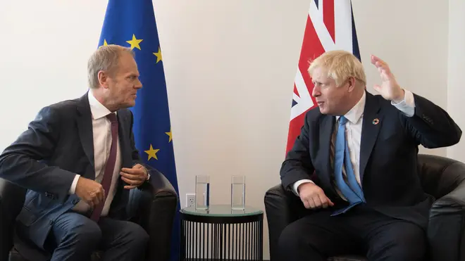Donald Tusk accused Boris Johnson of taking part in a "stupid blame game"