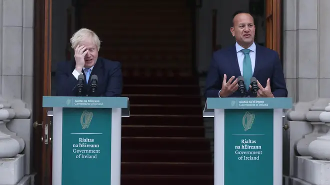 Prime Minister Boris Johnson meets Taoiseach Leo Varadkar last month